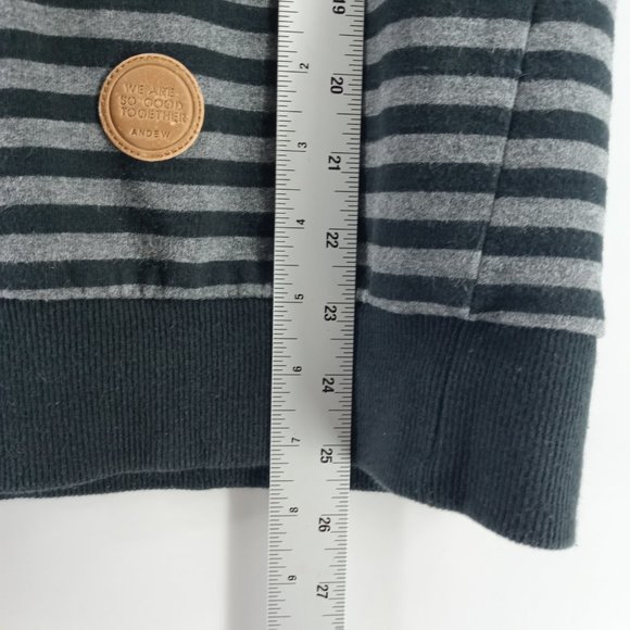 andew gens chic casual stripes sweater size medium - Picture 8 of 9